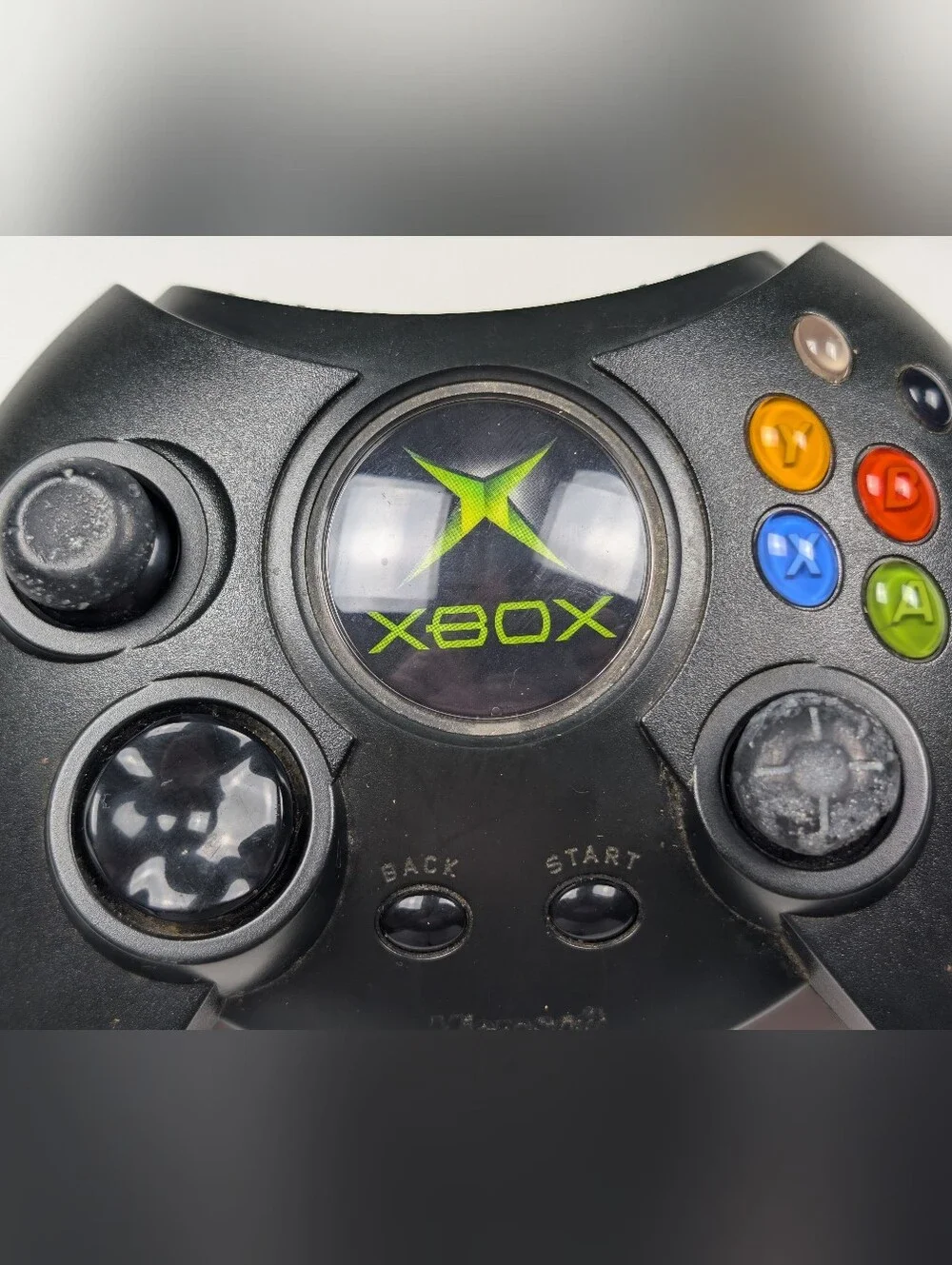 Original Microsoft Xbox Duke Controller OEM Wired Black Breakaway Cable Tested